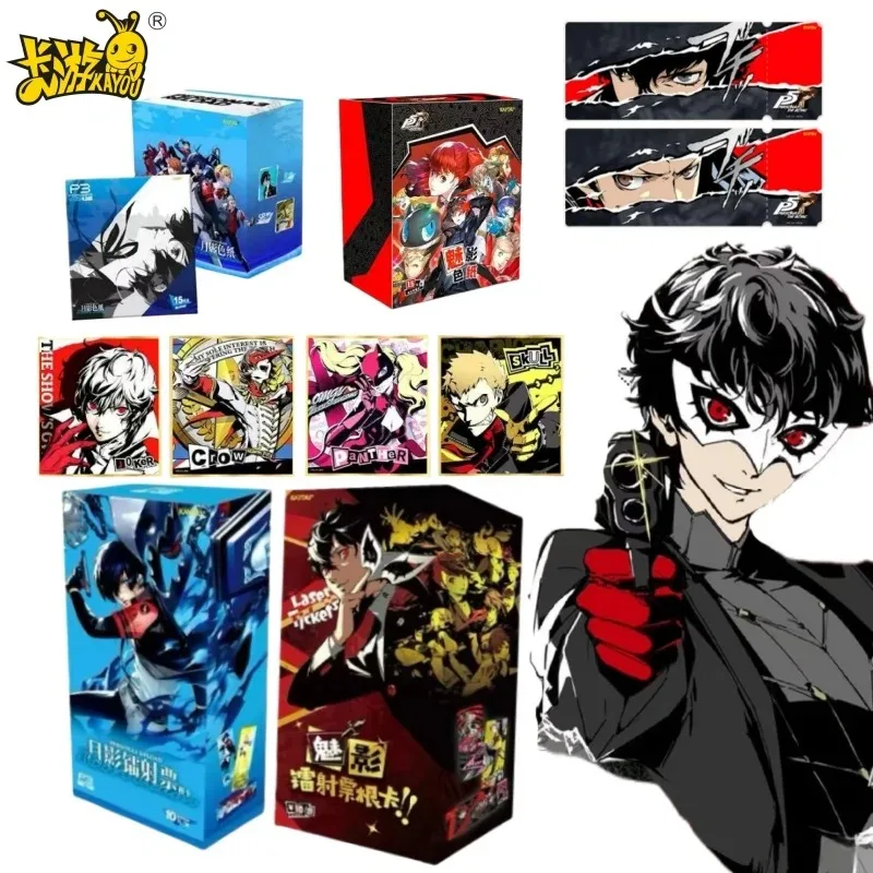 KAYOU-tarjeta de juego Persona 5 auténtica, billete láser, tarjeta de raíz, RELOAD Moon Shadow Phantom Series, colección de caja completa, papel de Color