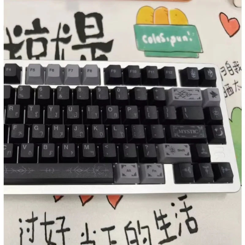 

Mystery Themed Key Caps 143 Keys PBT Material Cherry Profile Five Sided Sublimation Customization Mechanical Keyboard Keycaps