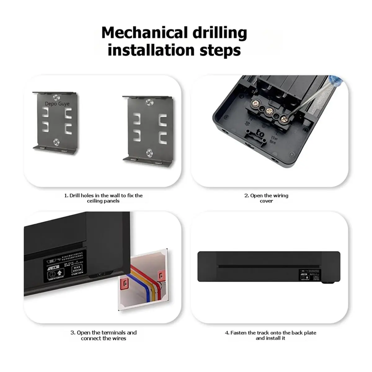 AA19 40cm Induction Lamp Wall Track Socket Can Accommodate 2-3 Sockets 13A Multifunctional Track Socket C