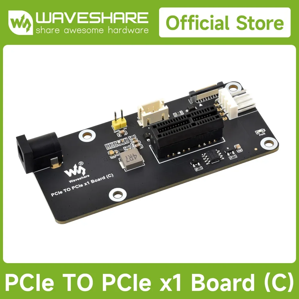 SmCpPCIe FFC Connector To Standard PCIe X1 Slot Adapter Board (C) For Raspberry Pi 5, Compatible With PCIe X1, X4, X8, X16 IFD
