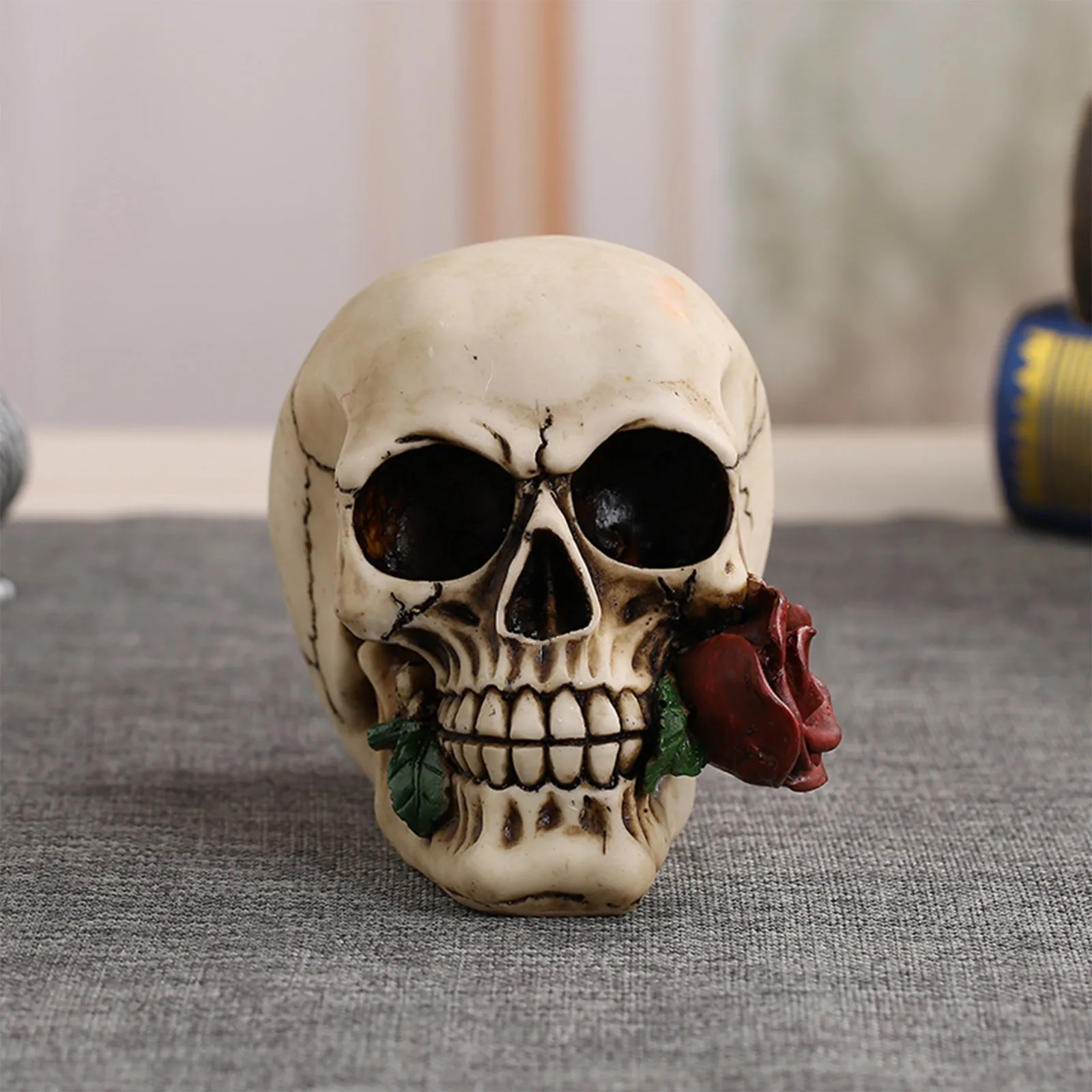 Large Rose Skull Silicone Mold DIY Inverted Resin Gypsum Aromatherapy Candle Concrete Crystal Dropper Mold Manufacturing Crafts