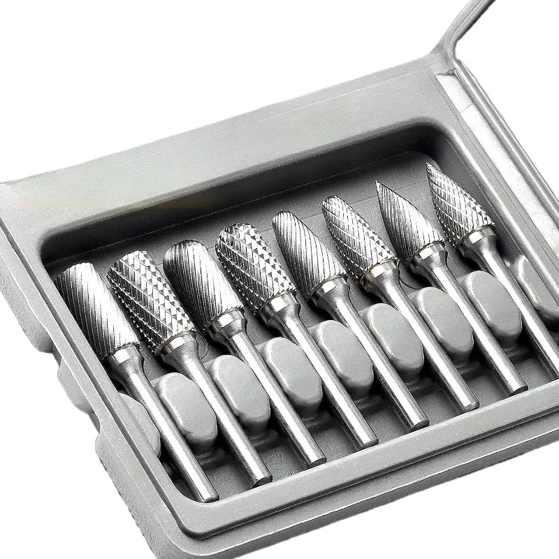 Carbide rotary file, hand drill polishing reaming inner grinding head, tungsten steel milling cutter , file grinding head set