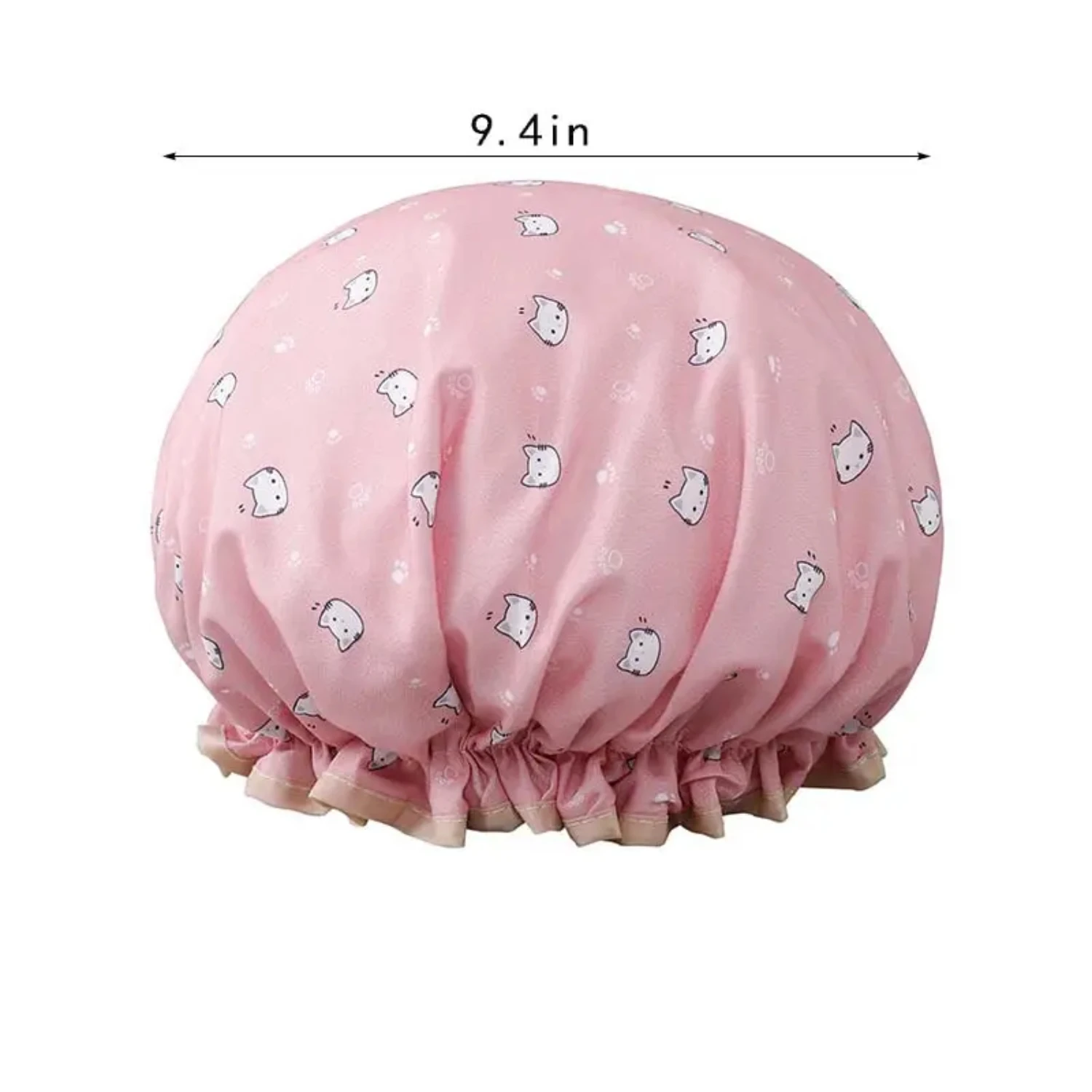 Soft, luxurious, and stylish double layer thick waterproof bath mat hair cover shower cap for women - the ultimate bathroom acce