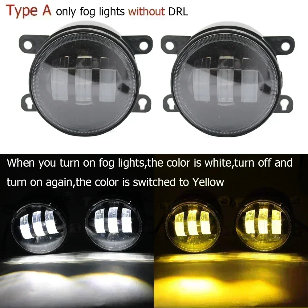 LED Mistlampen PTF 30W Lens voor Dacia Sandero B90 B52 Logan Lodgy Dokker Stofdoek Richtingaanwijzer Lamp wit + Geel Angel Eye DRL