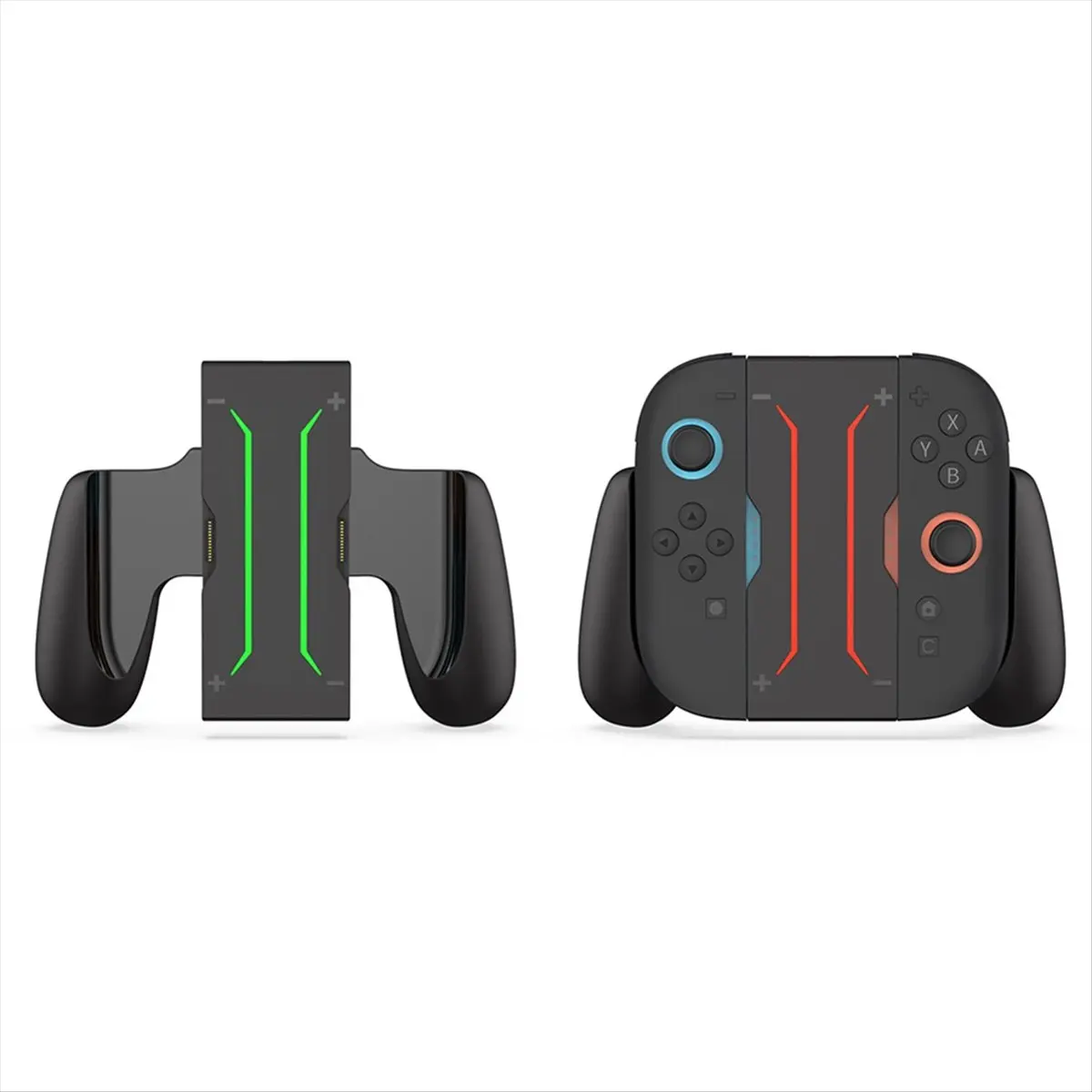 Punctual- Charging Grip for Switch 2 Joy-Con Controller Charger with USB-C Cable and Charge Indicator Gamepad Support Bracket