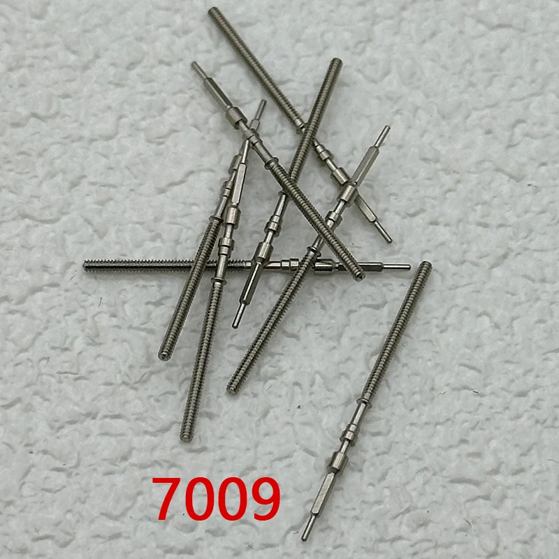 2PCS/4PCS 7009 Watch Crown Stem Spare Parts Crown Watch Steel Stem Kit Fits 7009 Automatic Mechanical Movement Stem Part