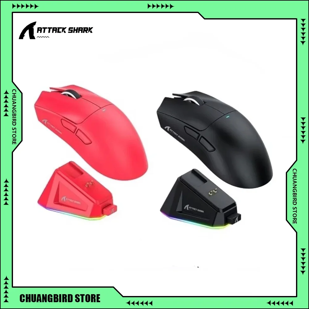 Attack Shark X11 Bluetooth Wireless Ultra-Light Mouse Three Mode Magnetic Charging Dock Connectivity Mice PC Accessories Gifts