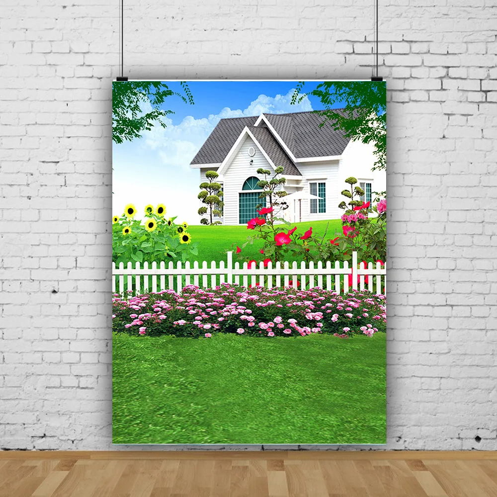 

ZHISUXI Nature Scenery Spring Landscape Backdrop Flower Wall Wedding Ceremony Balloon Background Photography Prop YL-06