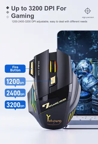 컴퓨터 RGB 게임용 마우스 용 충전식 무선 마우스 게이머 노트북 PC 마우스 용 Bluetooth USB 마우스 자동 인체 공학적 일시 중지