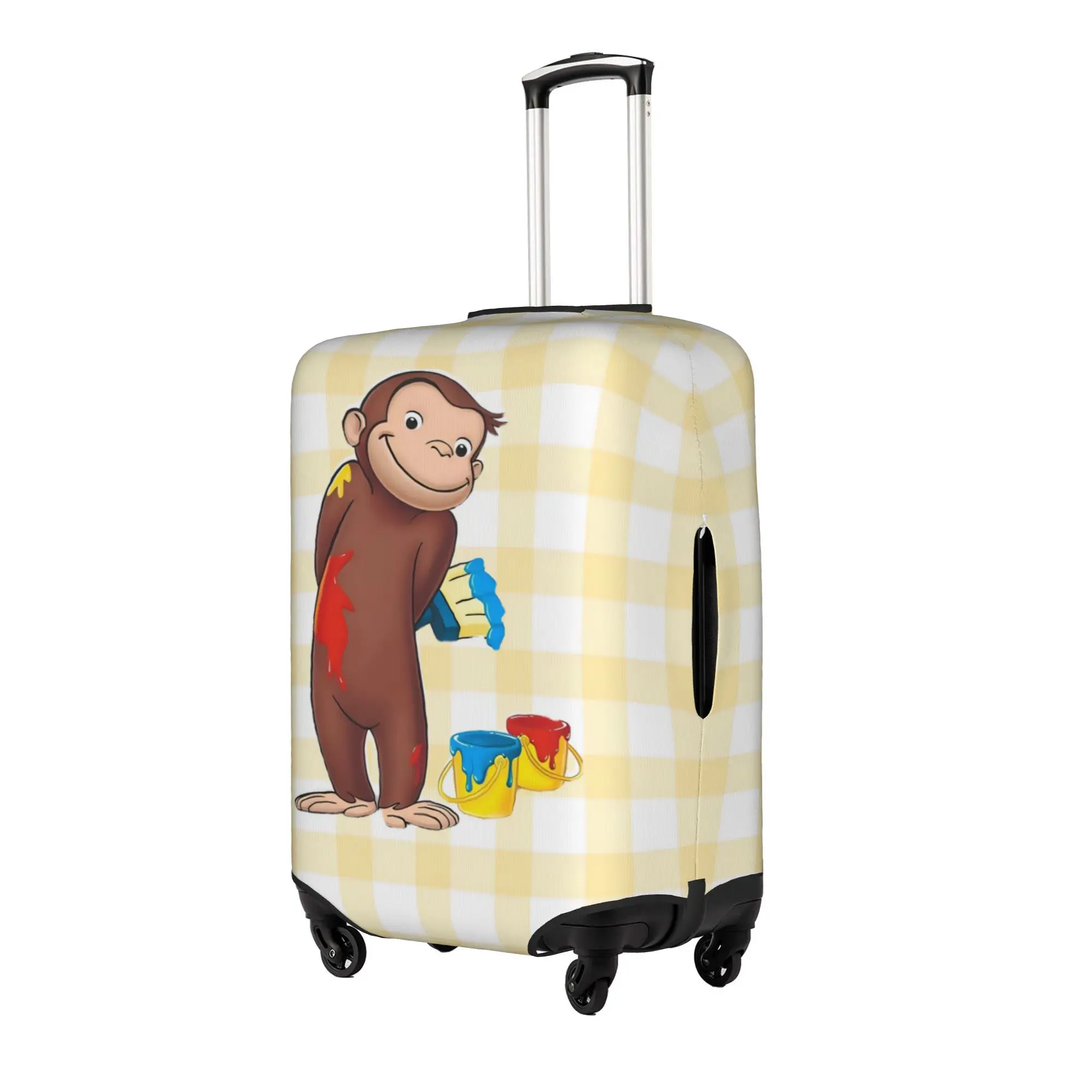 Custom C-Curious Georges Luggage Cover Elastic Monkey TV Series Travel Suitcase Protective Covers Fits 18-32 Inch