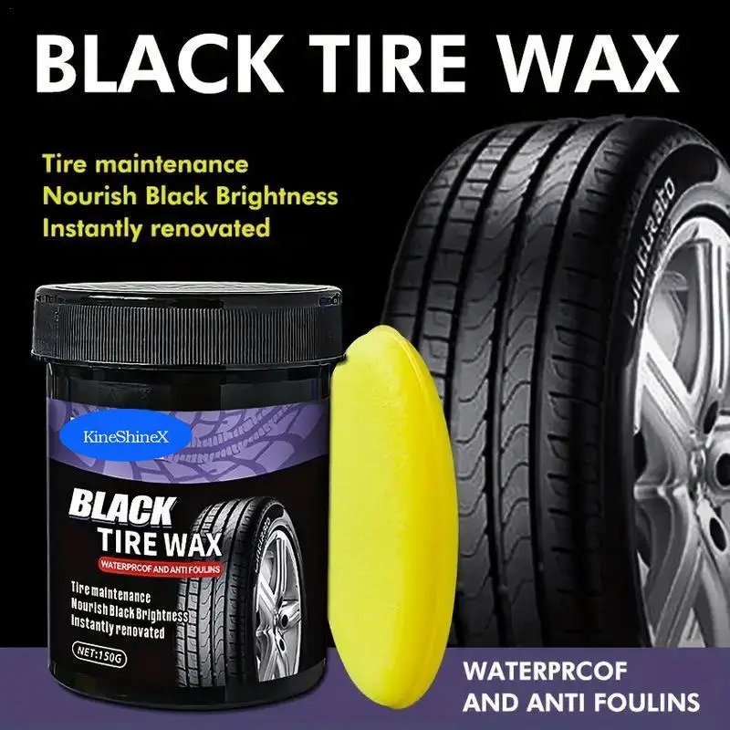 

Черный воск для шин - глубокий черный блеск, долговечная защита, легкое удаление пятен, защита от плесени для автомобилей и мотоциклов