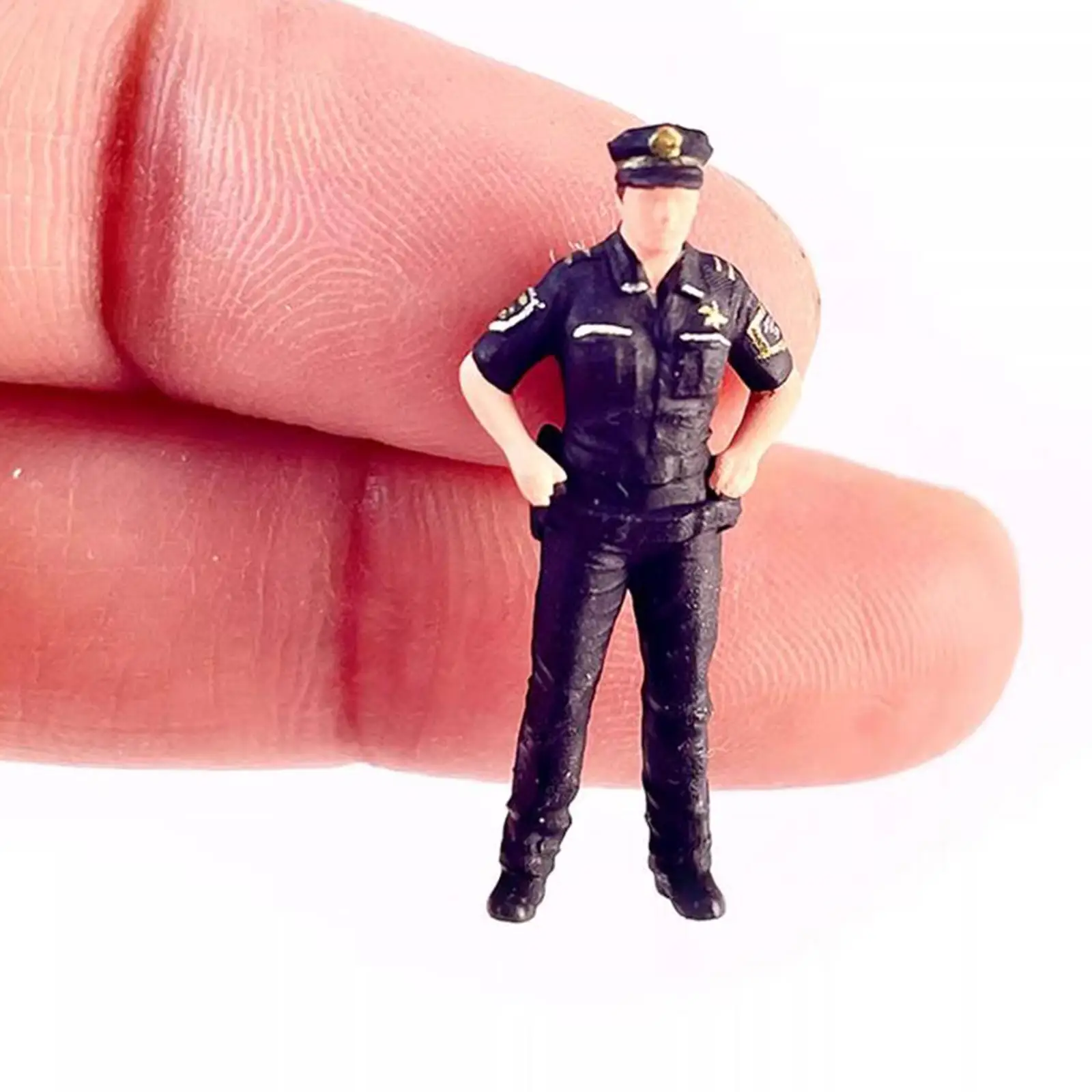 3-delige schaal 1:64 kleine politie- en dieffiguren, miniatuur scènes-indeling, harsbeeldjes Diorama