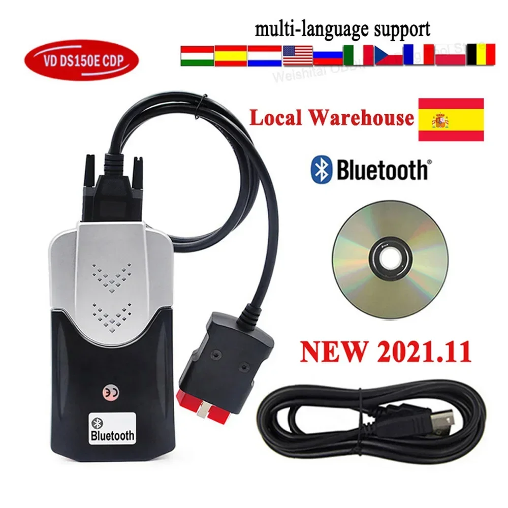 2023 лучший V3.0 PCB 2021,11 генератор ключей новый VCI Vd Ds150 Cdp Bluetooth OBD2 сканер для TNESF DELPHIS ORPDC Автомобильные диагностические инструменты
