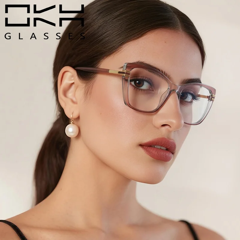 

Оригинальные очки OKH с защитой от синего света 2273, европейские и американские легкие роскошные стильные женские очки по рецепту, близорукость для чтения