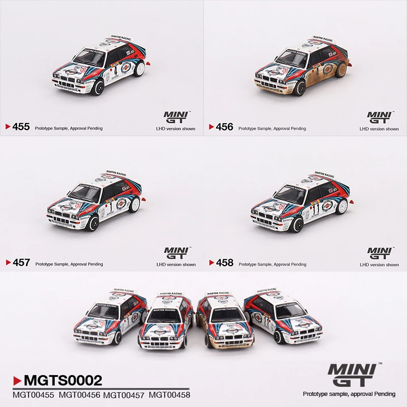 MINIGT In Stock 1:64 Delta HF Integrale Evoluzione 4 Set Diecast Car Model Toys