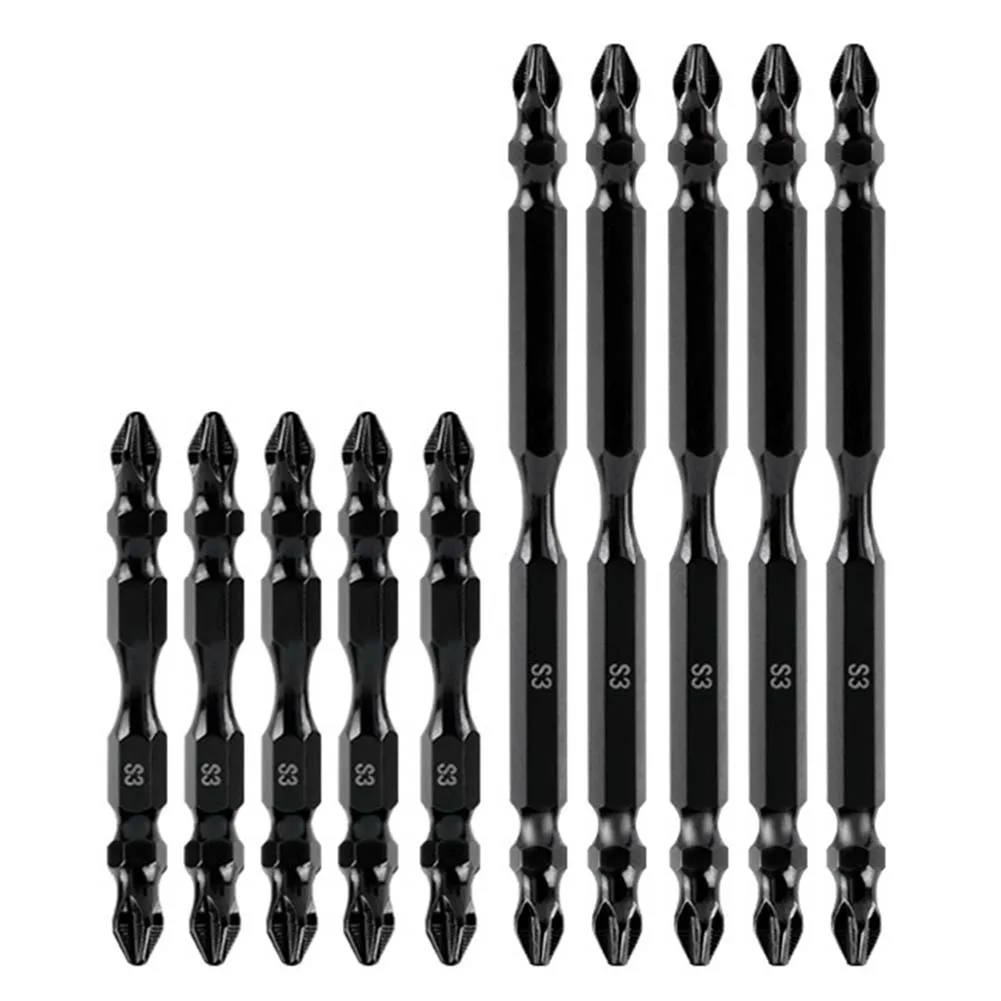 

10pcs PH2 Double Headed Screwdriver Bits Set 65/110mm Magnetic Bit Driver Electronic Screwdriver Bits For Plasterboard Drywall