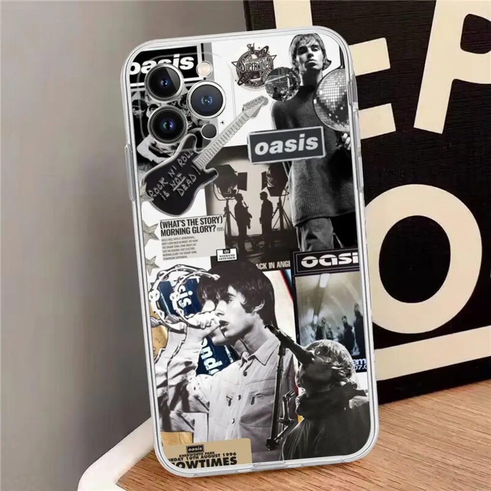 O-Oasis Band Phone Case For iPhone 15 14 13 12 Mini 11 Pro XS Max X XR SE 6 7 8 Plus Soft Silicone Cover