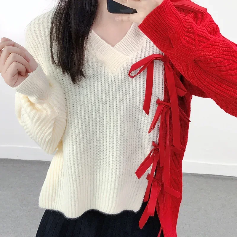 Spring A Luxury Casual Patchwork Pullovers Lady Sweater Factory Outlet Womens Jumper Autumn Female Twist Knitted Patchwork Top