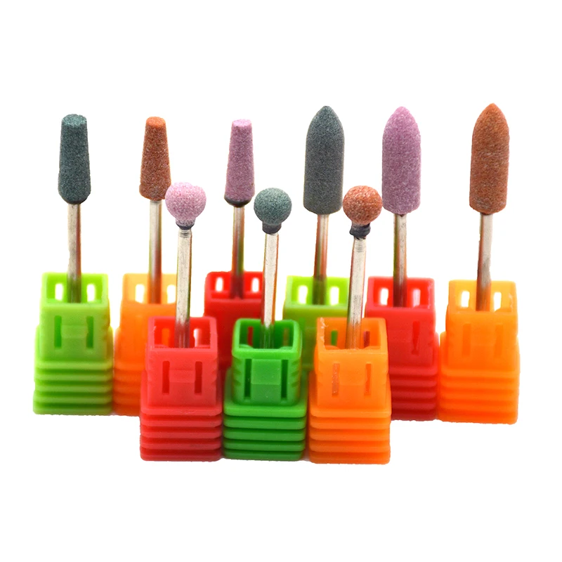 Broca de cerámica para uñas, taladros eléctricos para manicura, fresadora, rebabas para uñas, accesorios de pedicura, herramientas