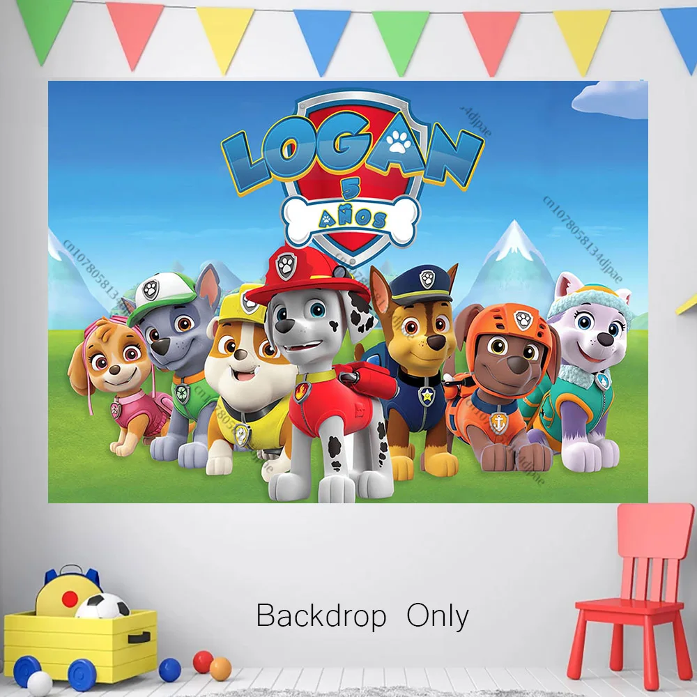 ﻿ Paw Patrol The Beach Tower Sfondo personalizzato per ragazzo 1° 3° compleanno Festa Sfondo Blu Cucciolo di cane Banner Decor Fornitore