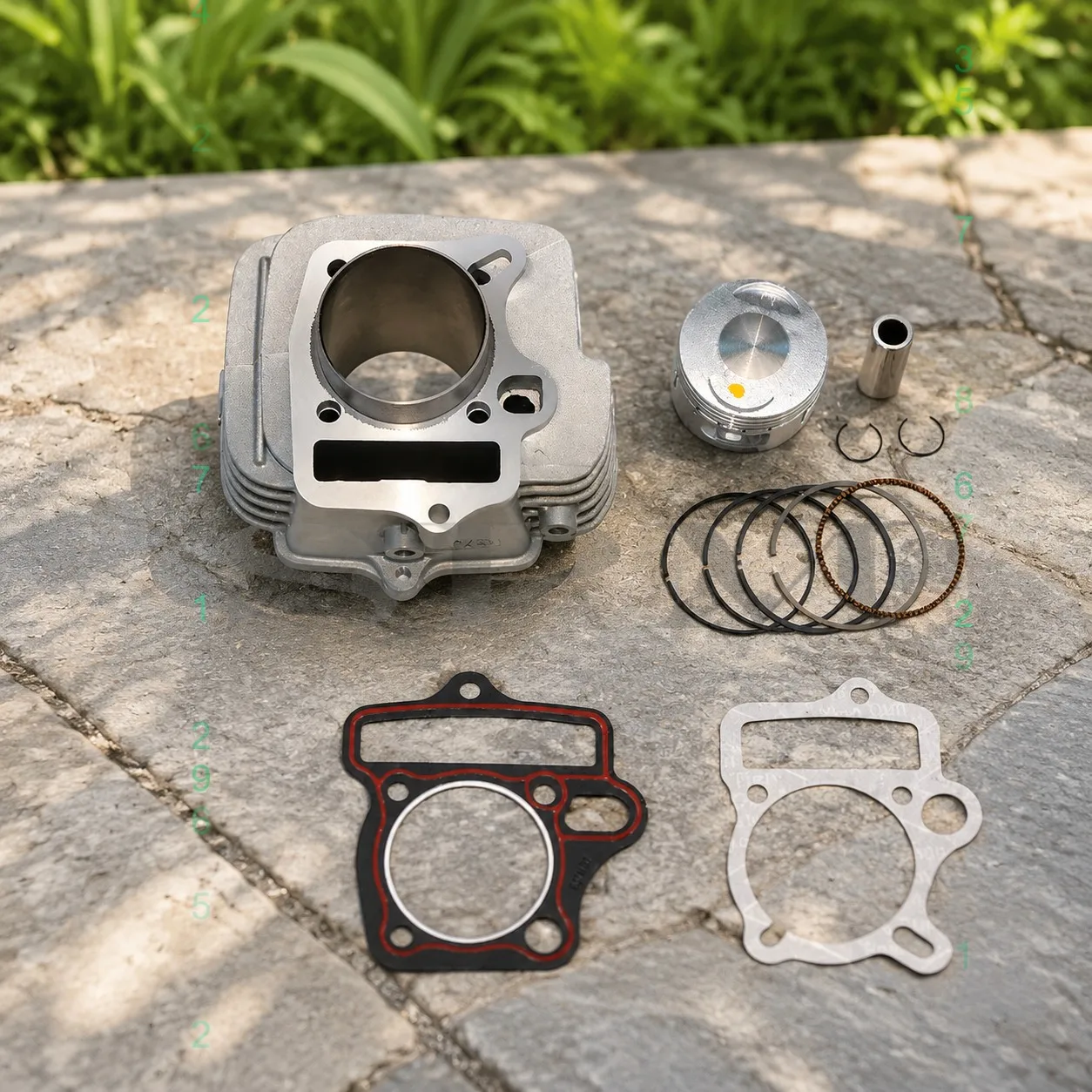 Motorcycle 54MM 138cc Lifan Cylinder Kit Piston Gasket Ring Engine Repair Parts