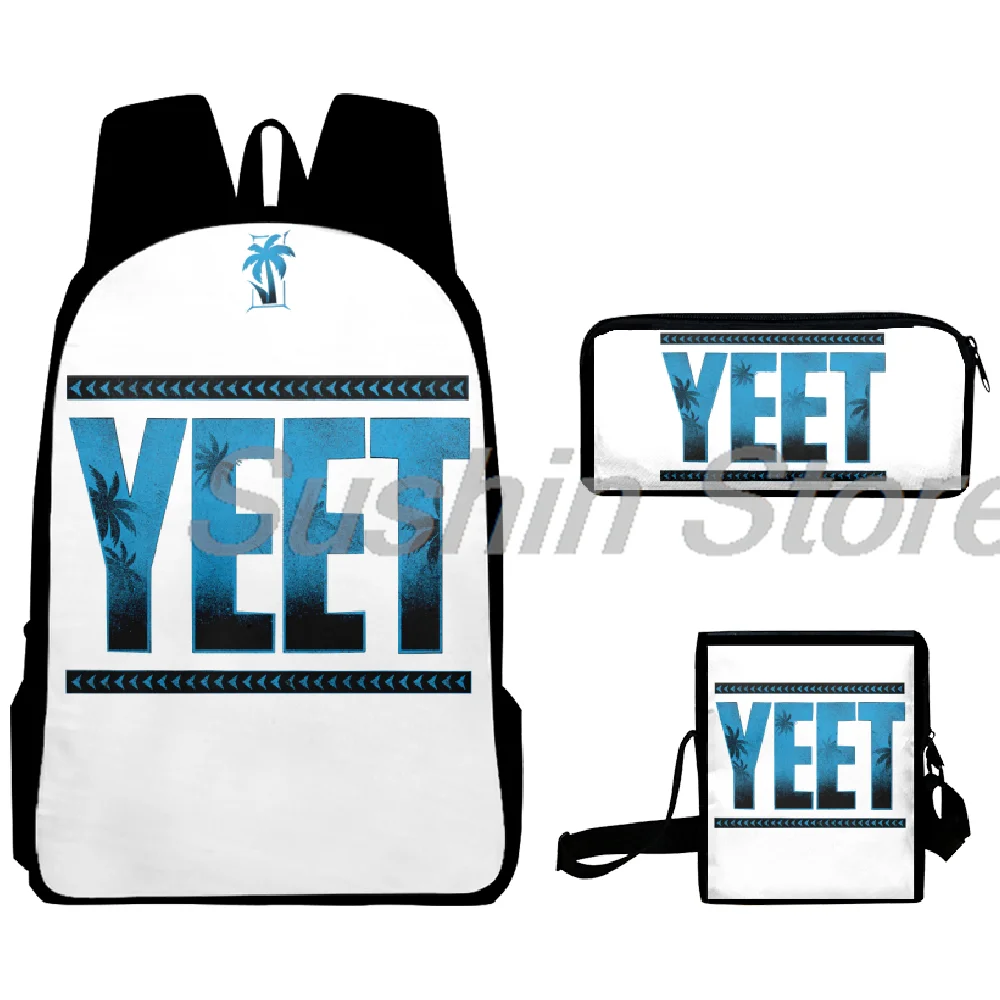 Jey Uso Yeet Merch Backpack 3pcs/set Rucksack Crossbody Bag Women Men Casual Daypack Unisex Packsack Travel Bags