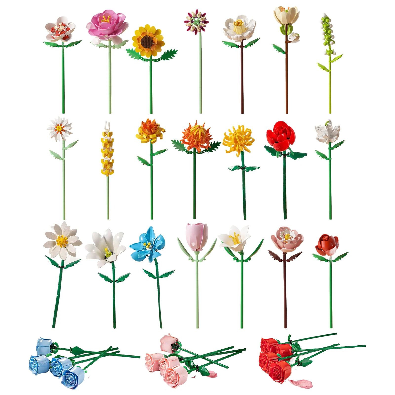 

Christmas Countdown Calendar Flower Christmas Building Blocks Xmas Countdown Calendar Gifts for Adult Christmas Decoration