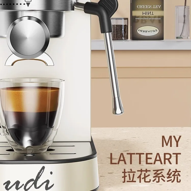 Full Metal Body Italian Semi-Or Full-Automatic One Coffee Machine Retro Espresso Milk Frother