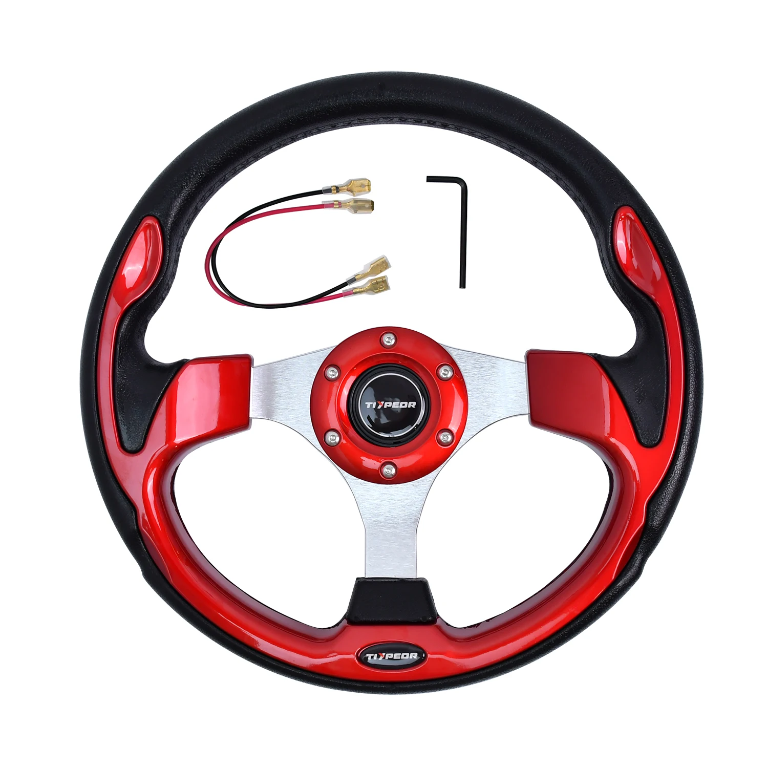 

TIYPEOR Universal Racing Car Racing Steering Wheels PU 13inch 320mm Drifting Sport Steering Wheel