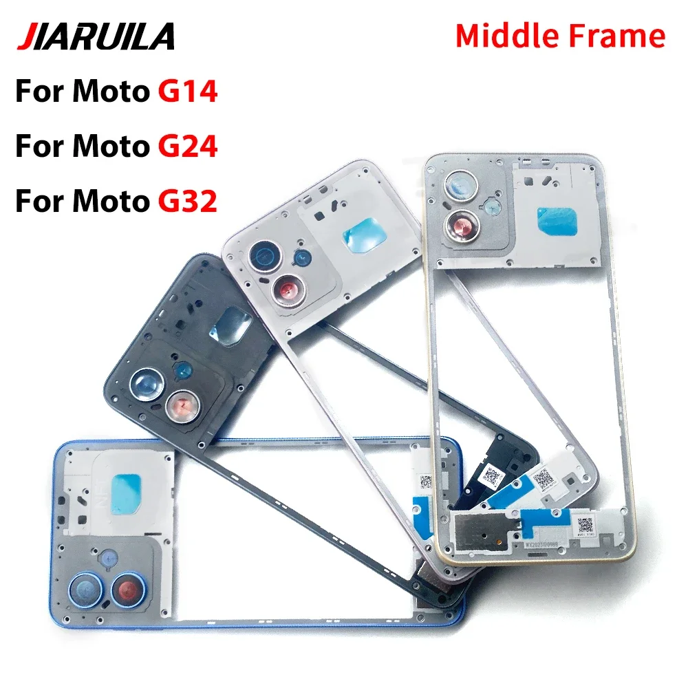 Middle Frame Housing Case For Moto G14 G24 G32 Middle Frame Bezel Middle Plate Replacement Parts