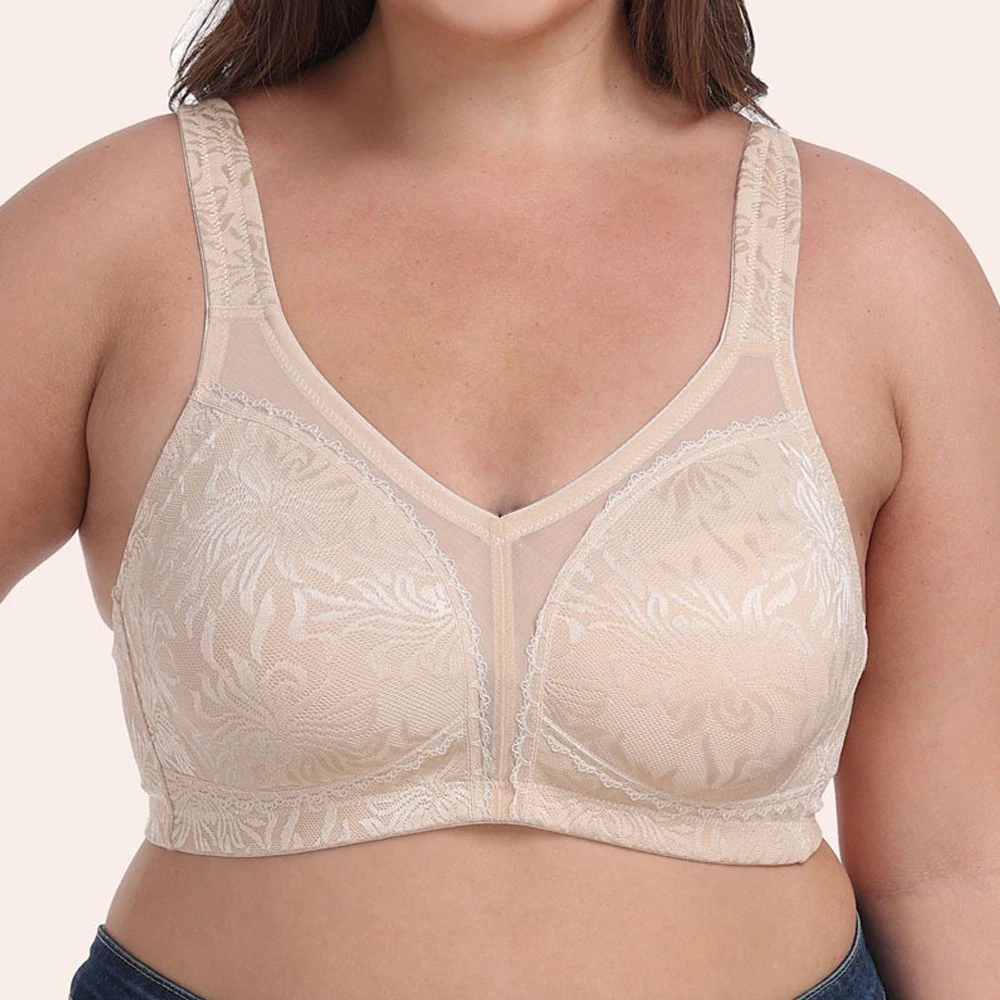 

Bras For Womens Lingerie Big Cup Support Bralette Wireless Sexy Brassiere BH Tops Plus Size B C D E F G H Cup