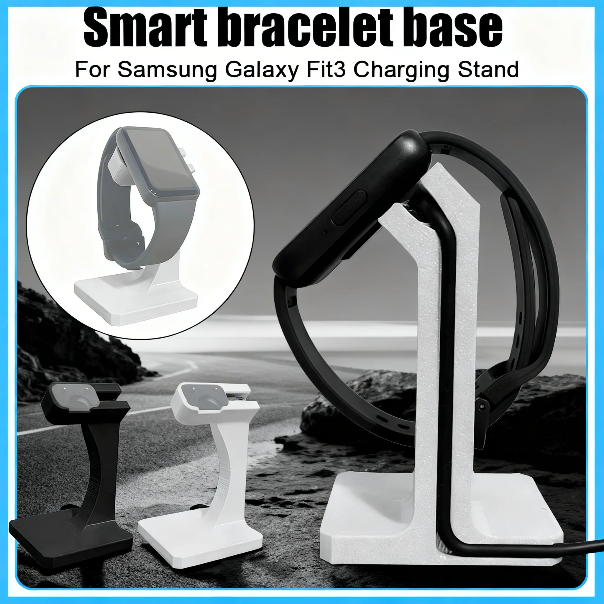 Wireless Charging Stand for Samsung Galaxy Fit3 Bracelet Charging Base, Storage Bracket for Fit3 Bracelet Charging Dock