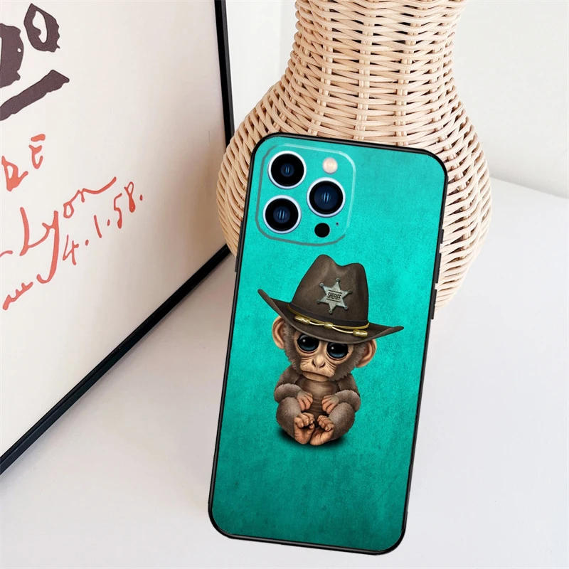 Monkey Gorilla Ape Baby Cover Case For iPhone 14 Pro 11 16 15 Pro Max 12 13 Mini Plus XS X XR Funda image 5