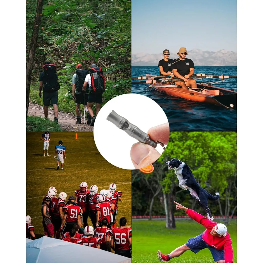 チタン製緊急ホイッスル メタルランヤード付き 120dB+ ワンピース アウトドアサバイバルホイッスル 超軽量 防錆