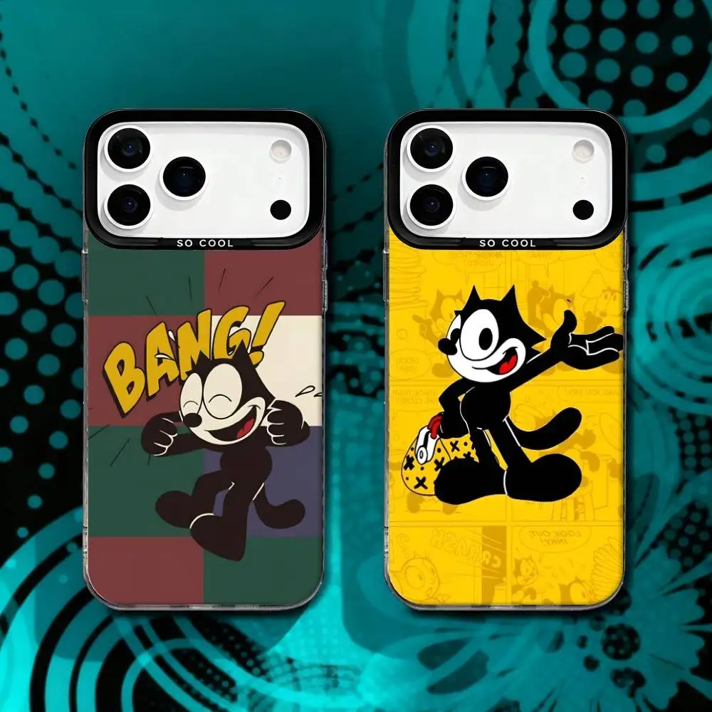 

Cartoon F-FelixS The Cat Matte Fingerprint Proof Phone Case For iPhone 17,16,15,14,13,12,X,8,Pro,Max,Plus,SE4,Air,Mini