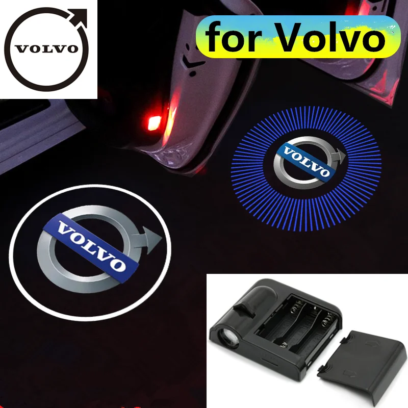 2PCS car LED welcome light is suitable for Volvo S80 S60 S80L S60L V60 V40 XC60 XC90 door Logo projection lamp LED ghost light. 