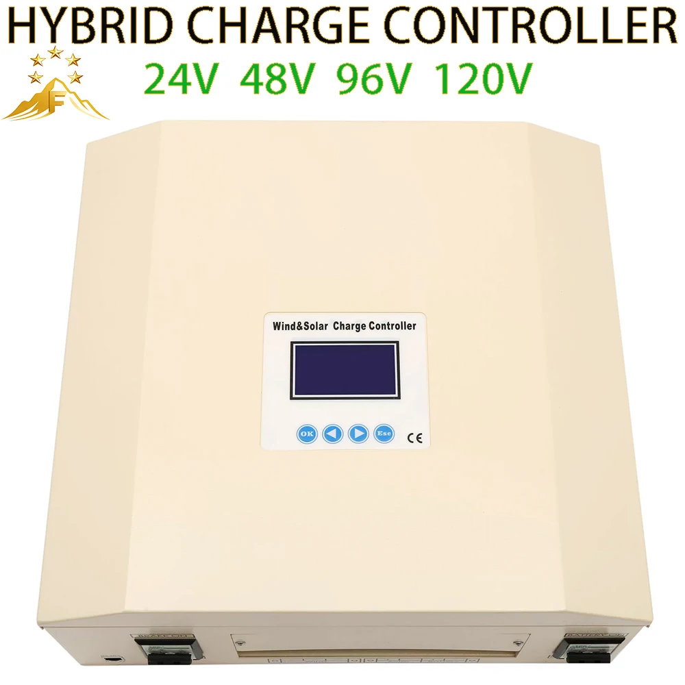5000W Wind Solar Hybrid Controller 1000W 2000W 3KW 5KW 24V 48V 96V 120V Charge Regulator Battery For Windmill Generator PV Panel