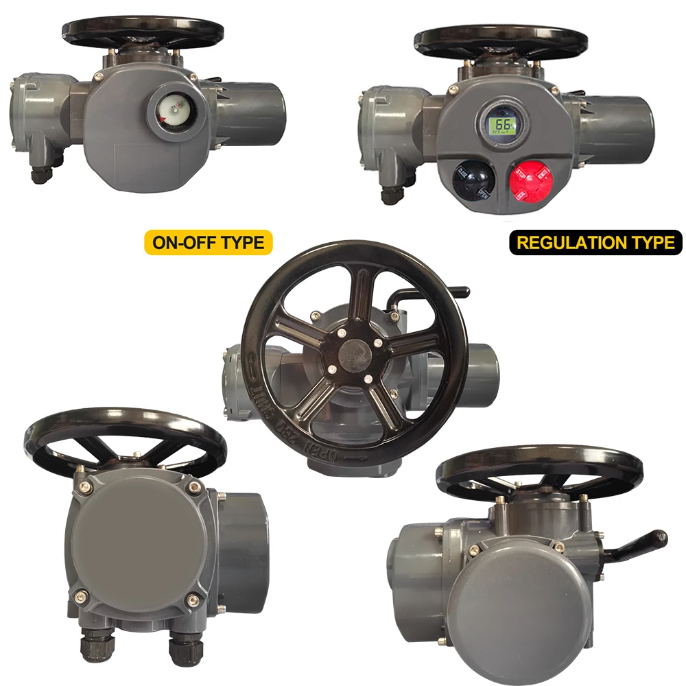 

24V DC Motorized Valve Actuator Intelligent Modulating 100Nm 4-20ma dc multi-turn Electric Actuator with switch indicator