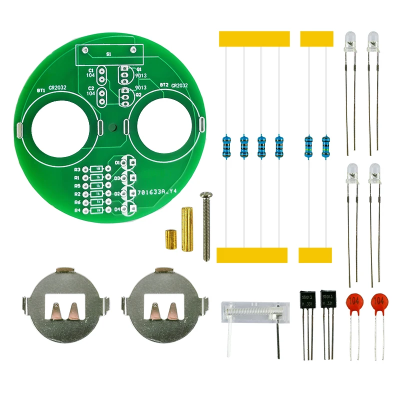 LED Gyro DIY Welding Kit Desktop Rotating Lantern DIY Electronic Kit  Electronic Production Parts Fun Welding Practice