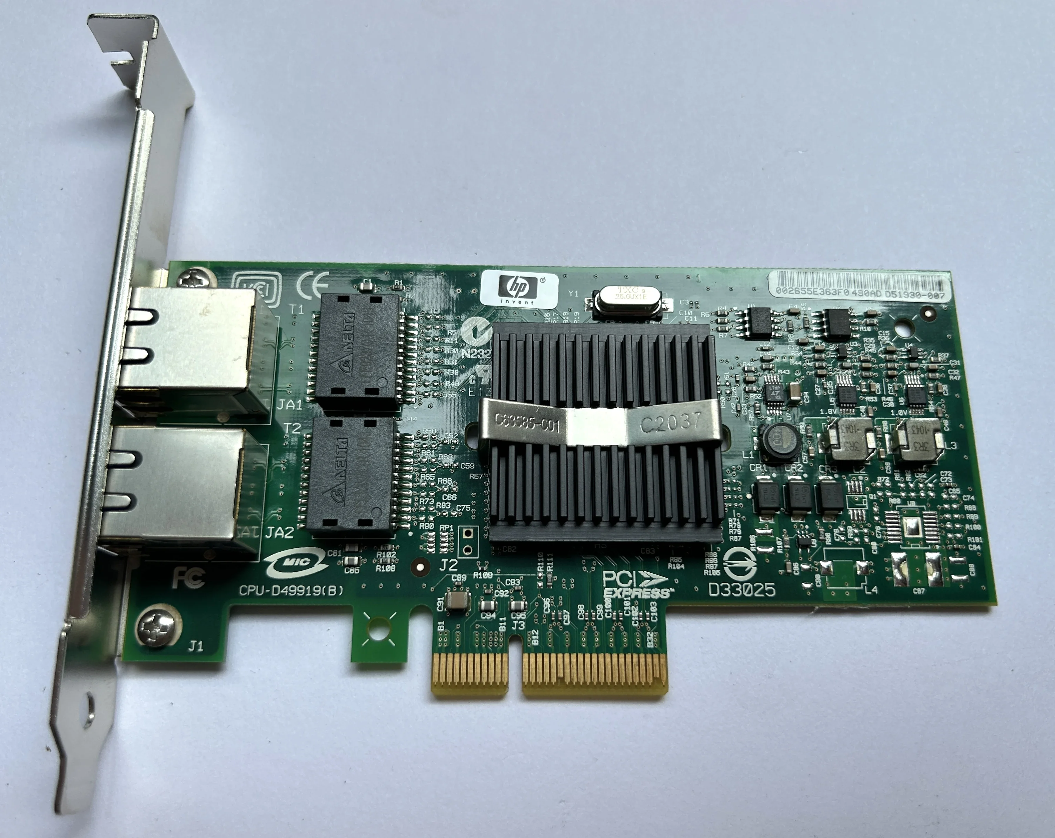 Original EXPI 9402PT 82571GB PCI-E Dual Port Gigabit Server Network Card