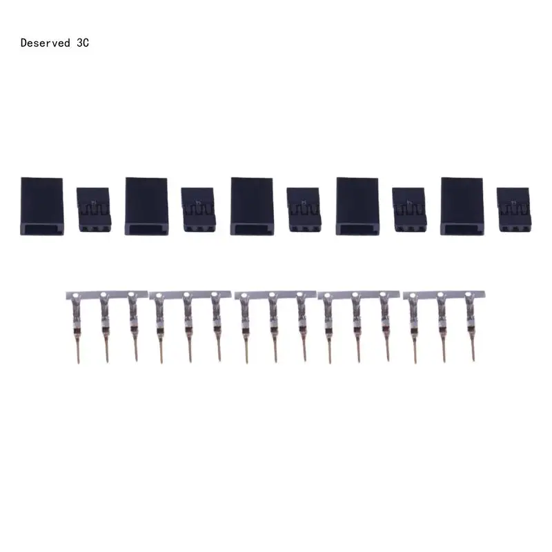 10/20pairs for Futaba Servo Receiver Connectors Plugs DIY for Quadcopter Battery Terminals Crimps Pin