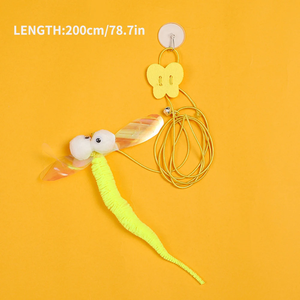 1PC Cat Hanging Cat Toy Hanging Door Elastic Rope Cat Stick Feather Pet Supplies For Cats And Dogs Cat Pet Feather Teasing