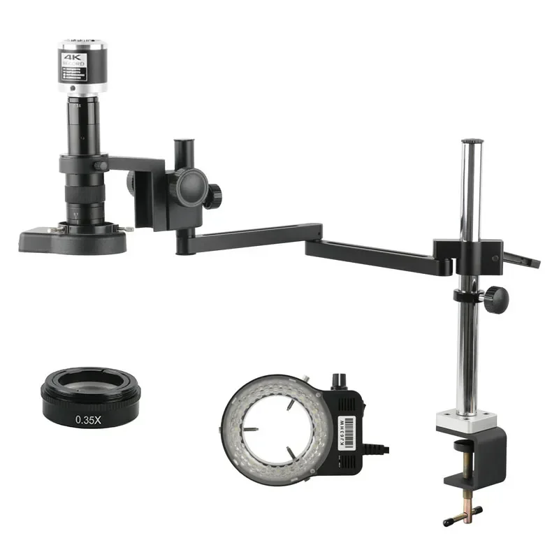 180X 200X 48MP Industrial Microscope Camera Broad View Collapsible Adjustable Articulating Clamp Holder Stand PCB Repair Set Kit