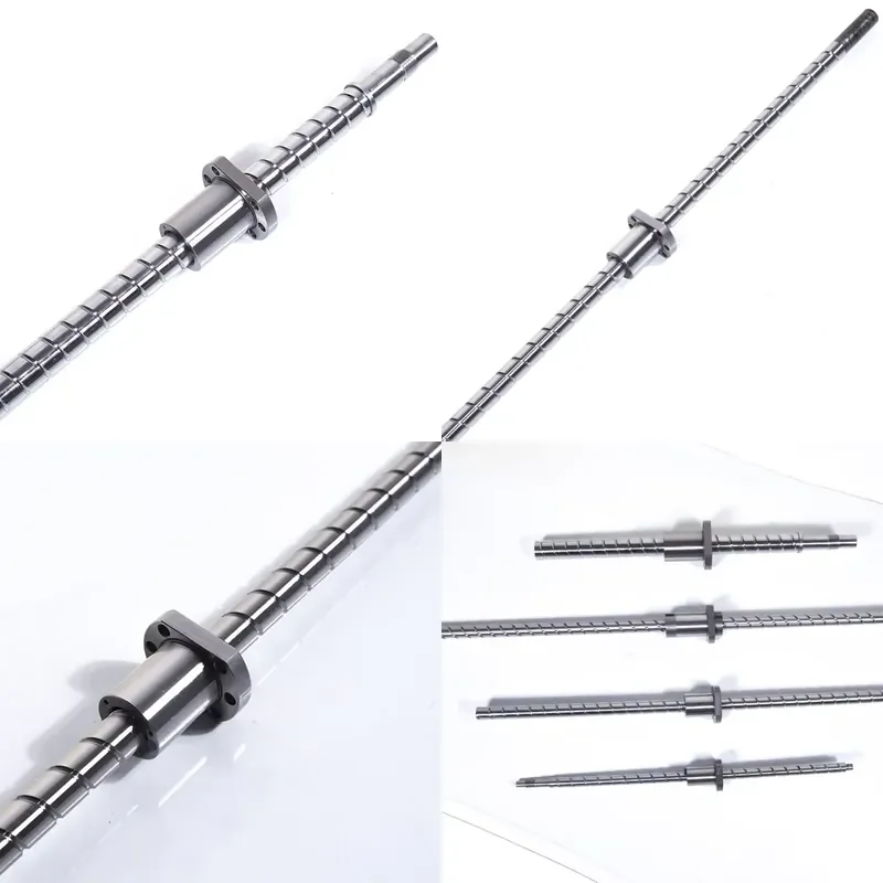 High Precision CNC Large Ground Ball Screw 1605 8mm Pitch 2000mm Length with Bearing Core Component for Industrial Machinery