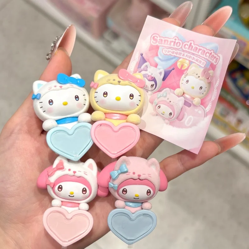 

Genuine Kuromi My Melody Bow Sweetheart Papa Series Blind Box Adorable Anime Figure Collection Ornament Toy Girl Festival Gift