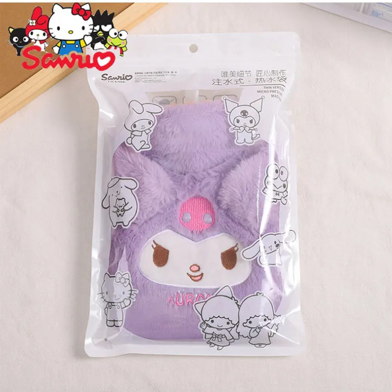 Sanrio Melody Kuromi Hello Kitty Cinnamoroll заполненная бутылка для горячей воды большая емкость милая плюшевая бутылка для горячей воды