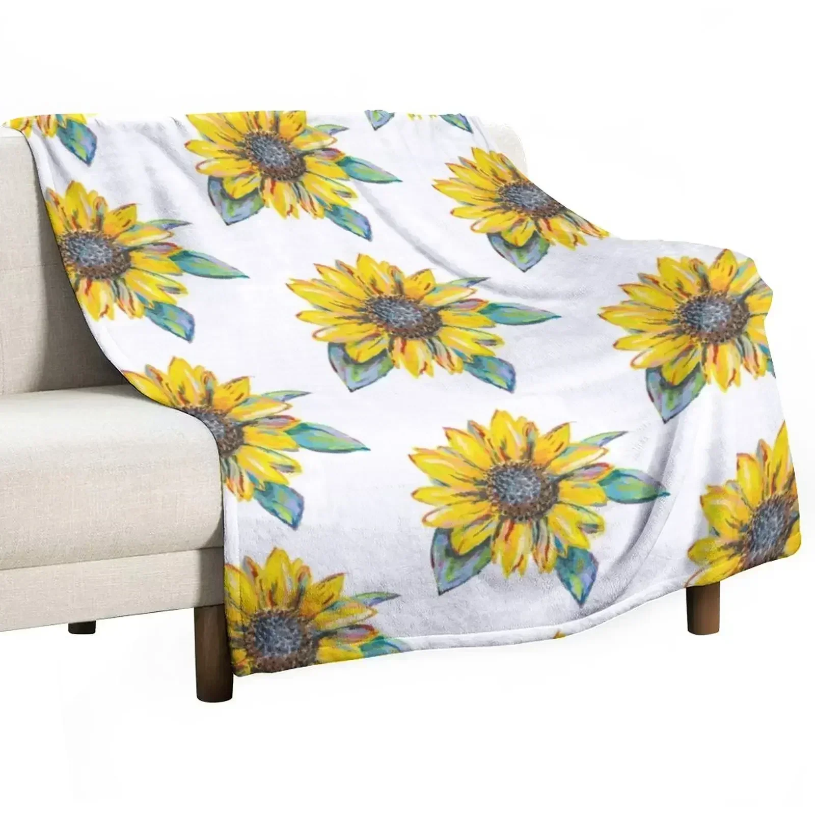 quarantine sunflower Throw Blanket Soft Plush Plaid Summer Beddings Comforter funny gift Designers Thermals For Travel Blankets