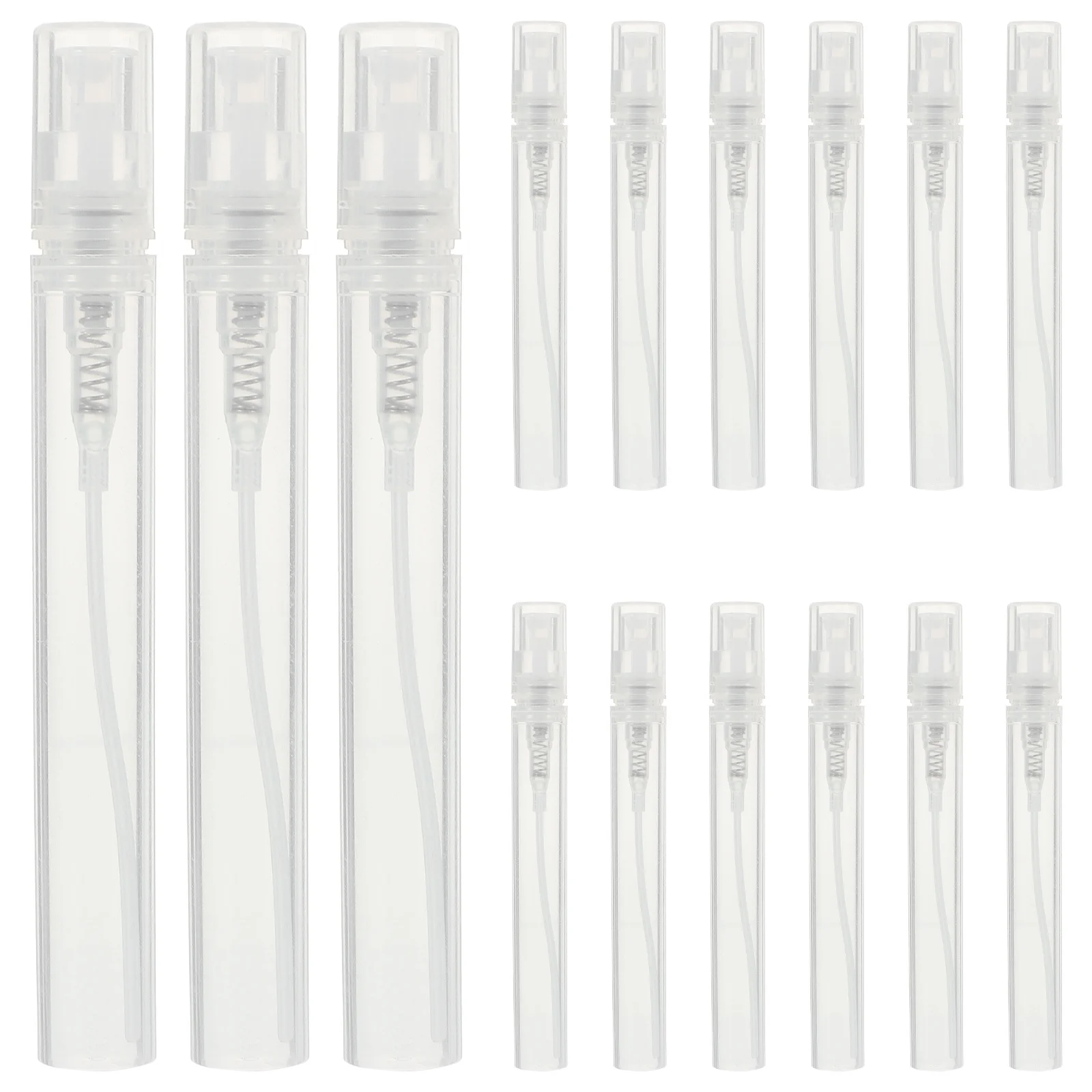 15 قطعة 5 مللي زجاجات رذاذ بلاستيكية متينة خفيفة الوزن للعطور الجسم ضباب السفر الصالة الرياضية محفظة السيارة تخزين زجاجة عطر