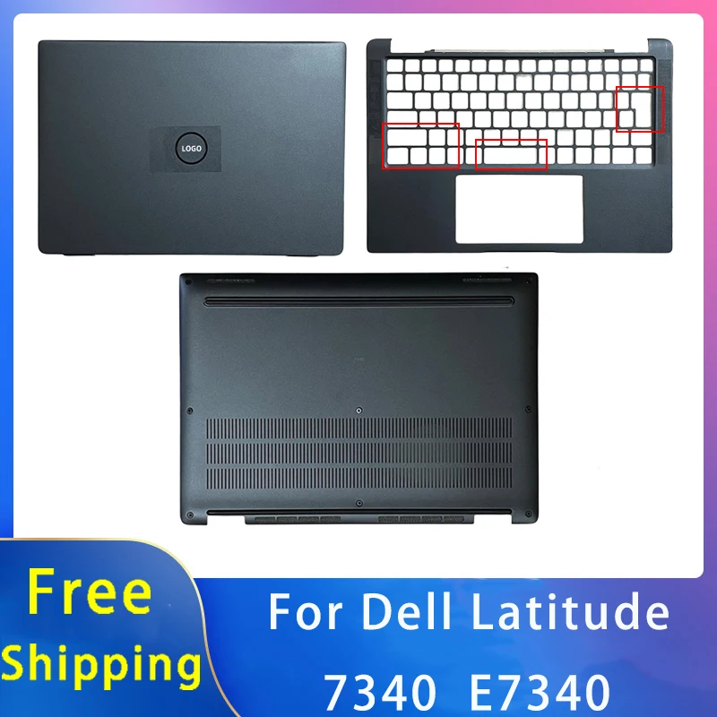 

New For Dell Latitude 7340 E7340;Replacemen Laptop Accessories Lcd Back Cover/Palmrest/Bottom With LOGO Dark Blue 0G7DKY、0MFRMG