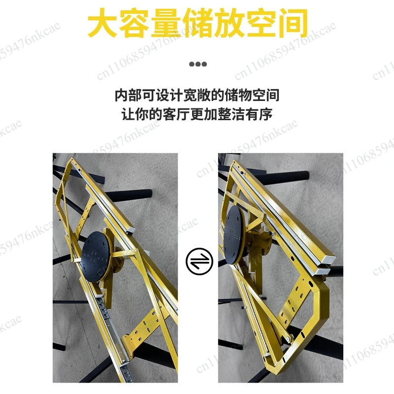 Bold elbow long table expansion function rack can be extended desktop home dining room living room shelf steel art